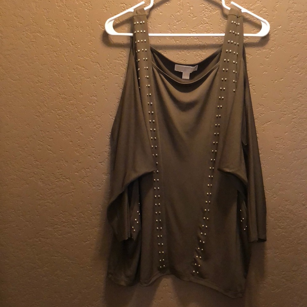 Michael Kors 3/4 Sleeve Cold Shoulder Blouse
